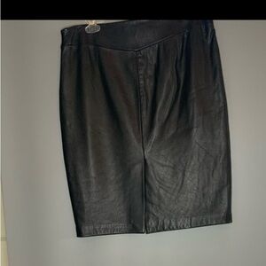 ANTONIO MELANI Black Leather Skirt